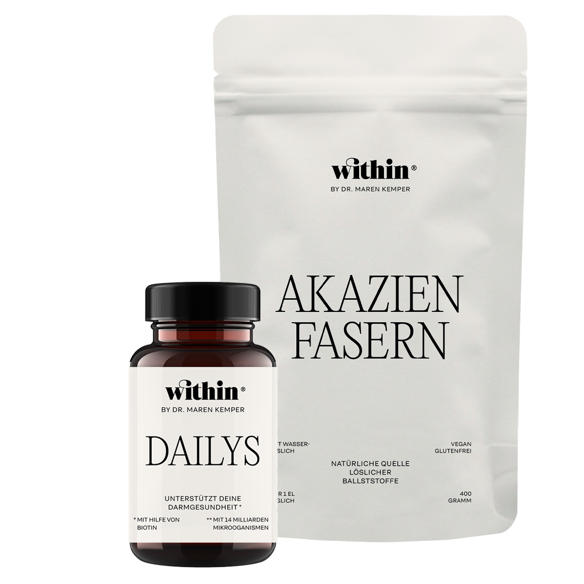 Dailys Probiotikum und Akazienfasern Bundle von within® – Pro- und Präbiotikum für eine starke Darmflora